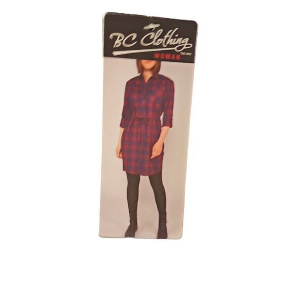 BC Clothing Woman's Tunic Dress Blue & red Plaid M NWT - Picture 6 of 6